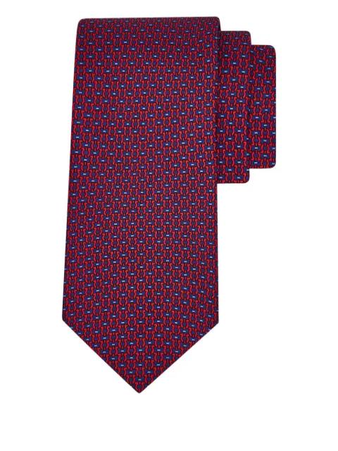 Gancini-patterned silk tie by FERRAGAMO