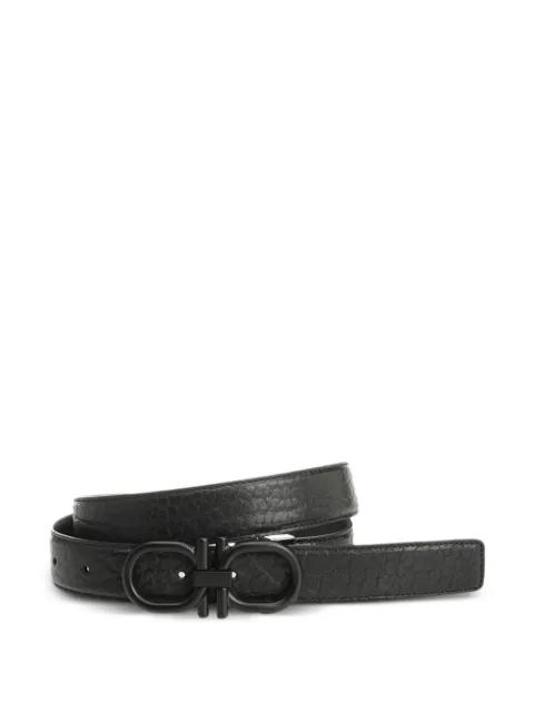 Gancini pebbled leather belt by FERRAGAMO