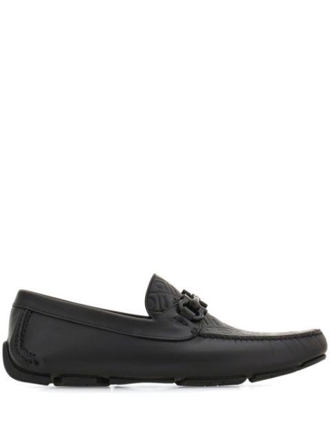 Gancini-plaque leather loafers by FERRAGAMO