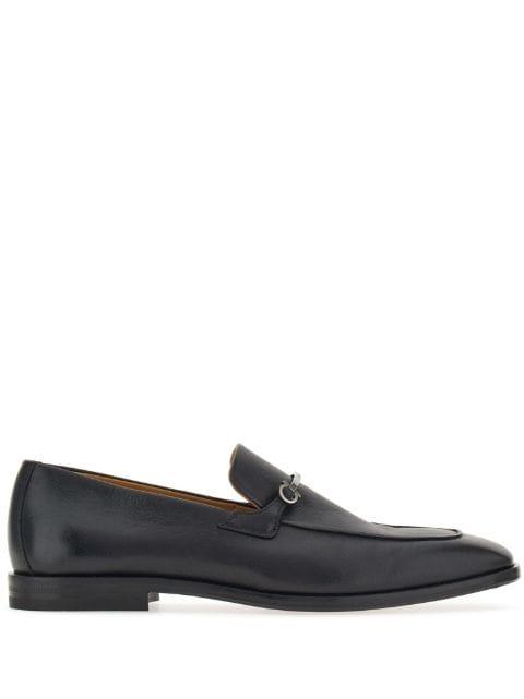 Gancini-plaque leather loafers by FERRAGAMO
