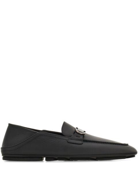Gancini-plaque leather loafers by FERRAGAMO
