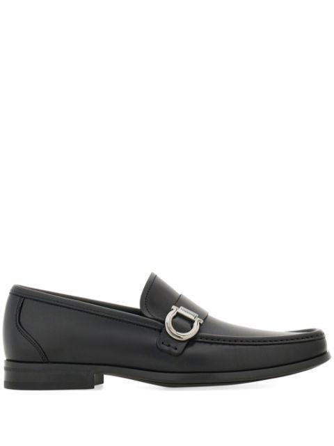 Gancini-plaque leather loafers by FERRAGAMO