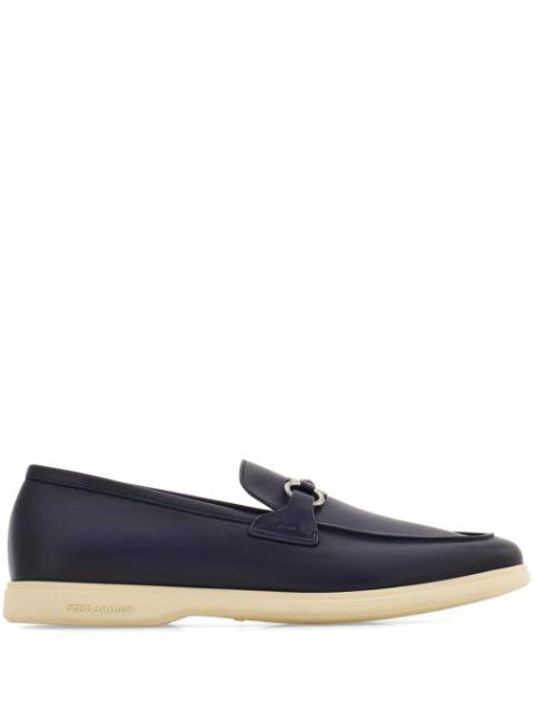 Gancini-plaque leather loafers by FERRAGAMO