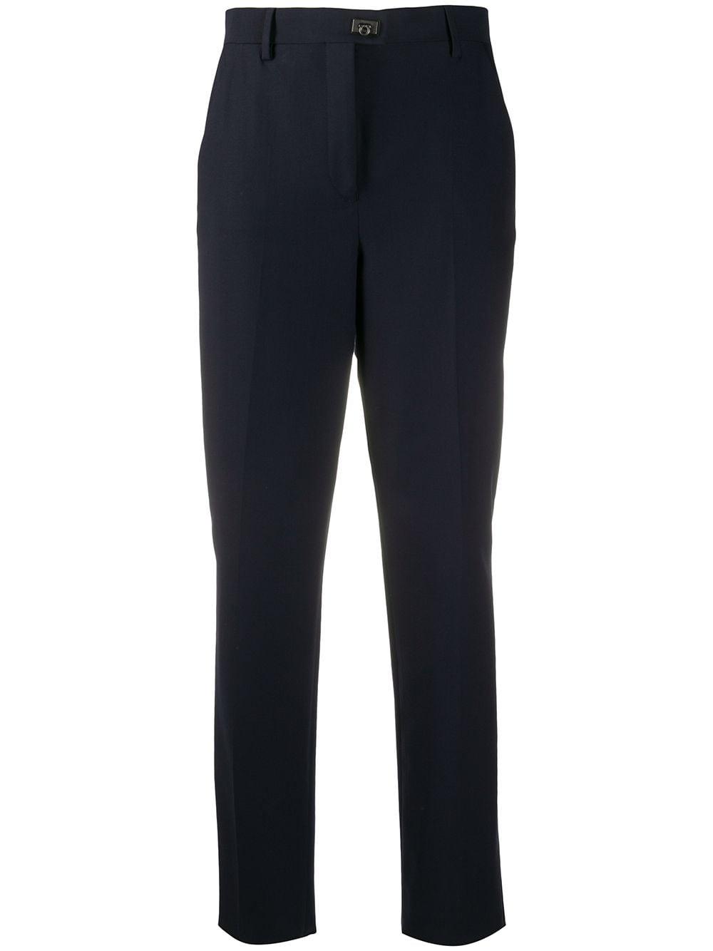 Gancini-plaque straight-leg trousers by FERRAGAMO