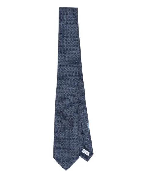 Gancini-print silk tie by FERRAGAMO