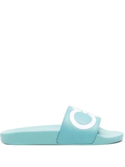 Gancini-print slides by FERRAGAMO