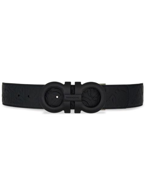 Gancini reversible leather belt by FERRAGAMO