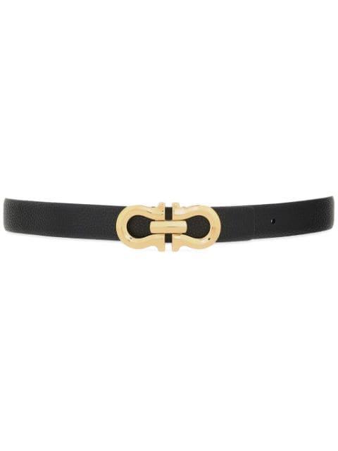 Gancini reversible leather belt by FERRAGAMO