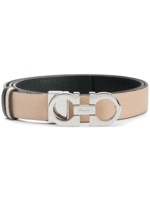 Gancini reversible leather belt by FERRAGAMO