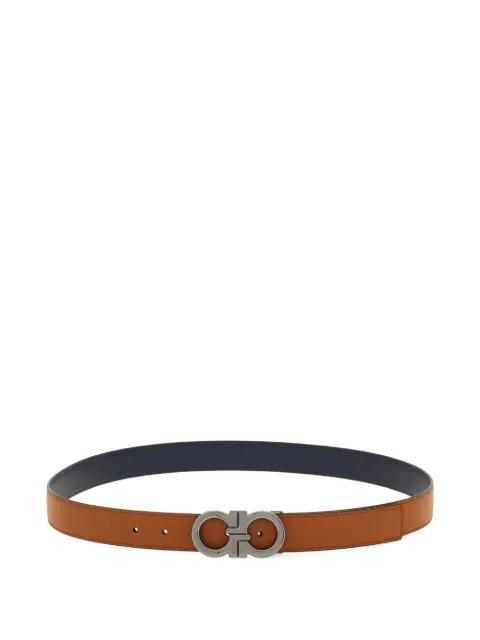 Gancini reversible leather belt by FERRAGAMO