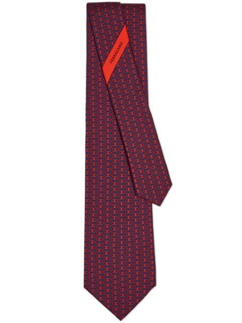 Gancini silk tie by FERRAGAMO