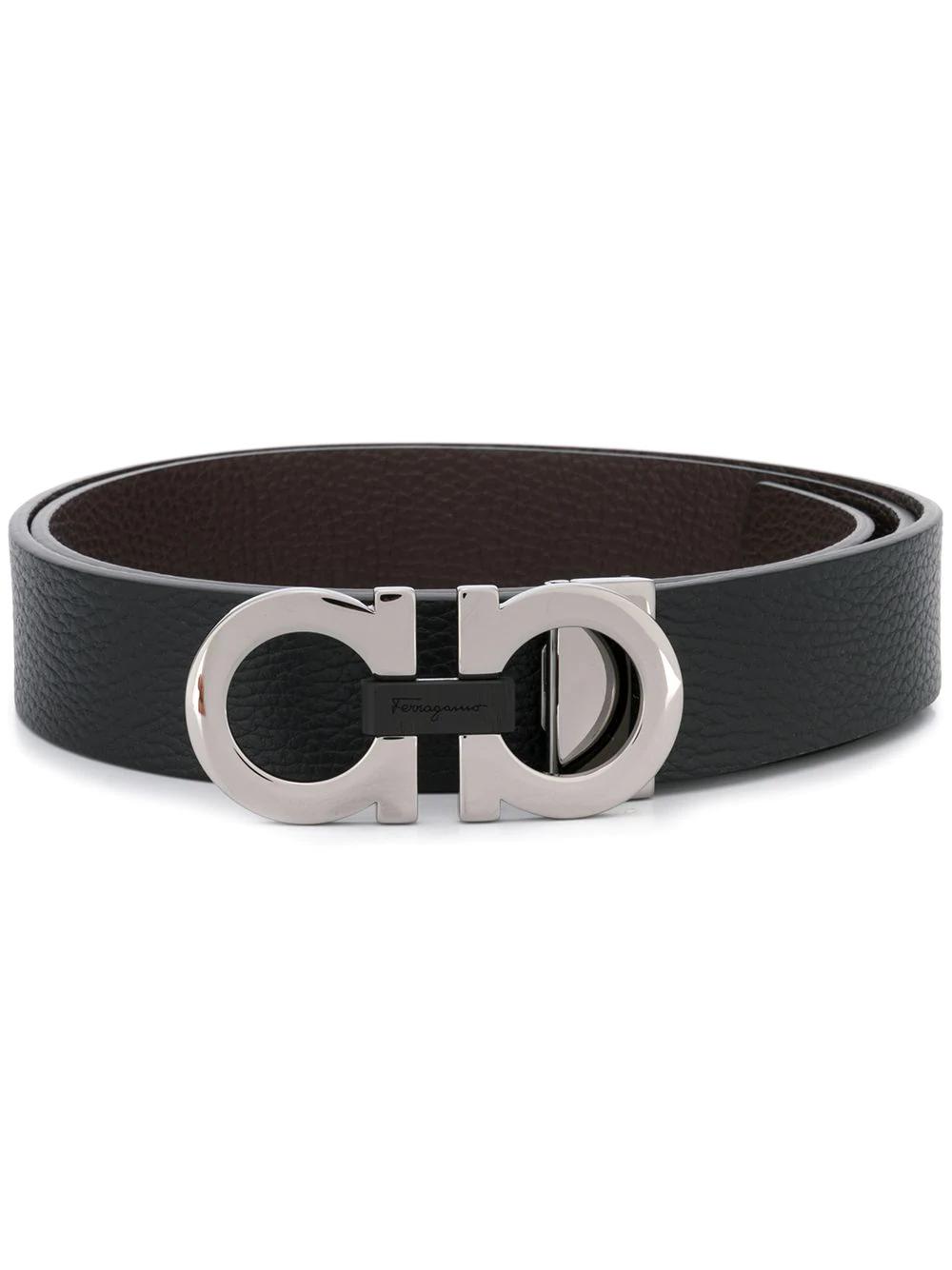 Gancini silver-tone hardware belt by FERRAGAMO