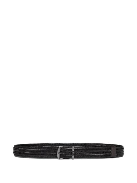 Gancini woven leather belt by FERRAGAMO