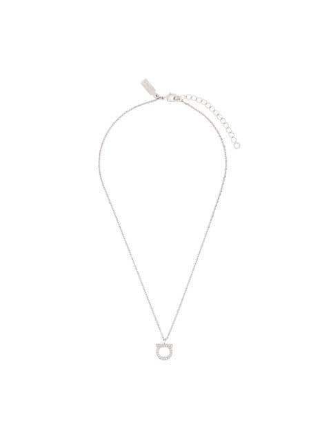 Gancio crystal-embellished necklace by FERRAGAMO