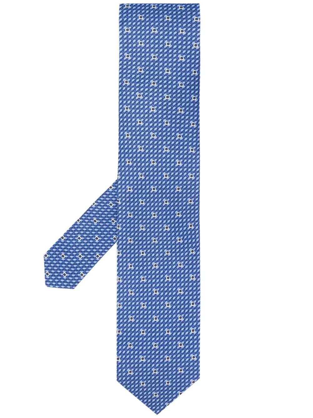 Gancio woven print tie by FERRAGAMO