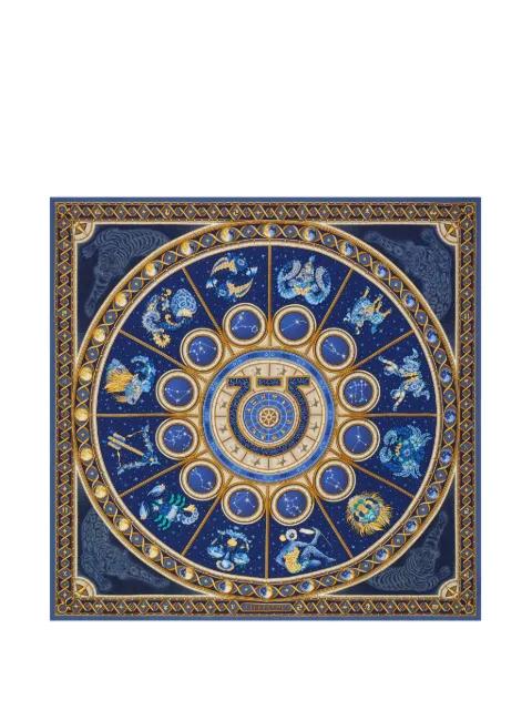 Horoscope print silk scarf by FERRAGAMO