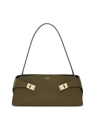 Hug East West Leather Shoulder Bag by FERRAGAMO