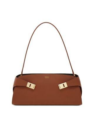 Hug East West Leather Shoulder Bag by FERRAGAMO