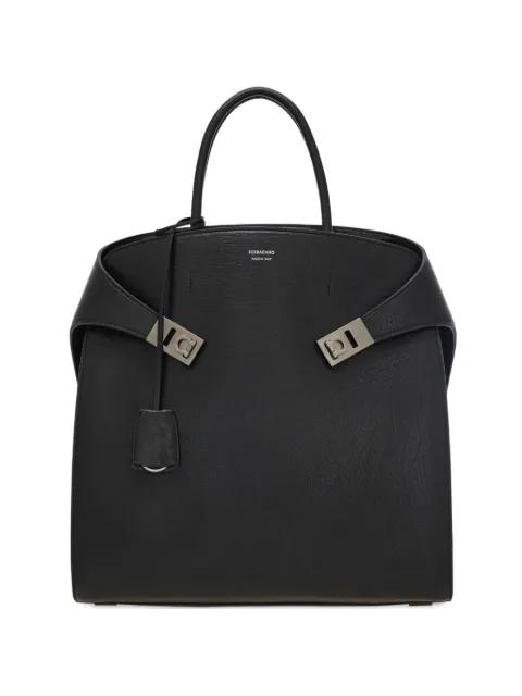 Hug Gancini-buckle tote bag by FERRAGAMO
