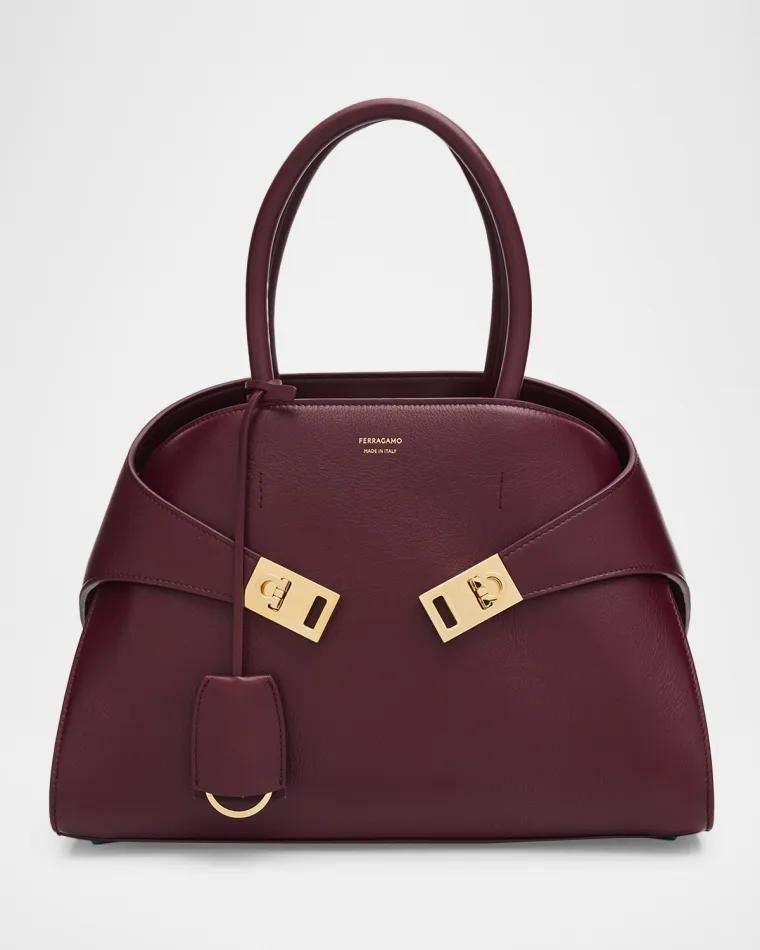 Hug Leather Top-Handle Bag by FERRAGAMO