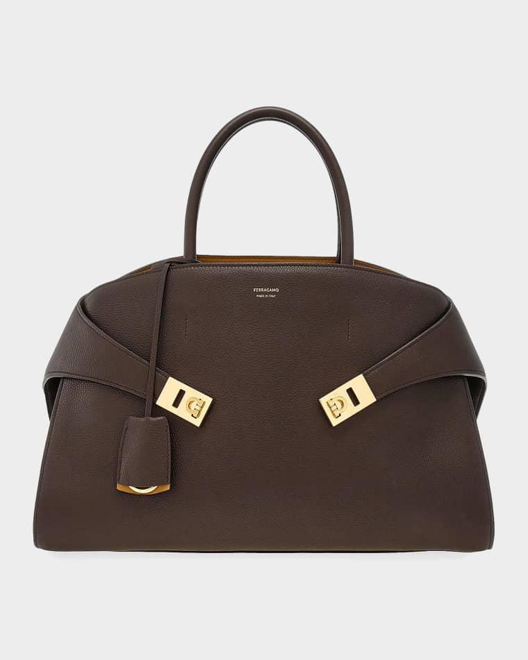 Hug Medium Leather Top-Handle Bag by FERRAGAMO