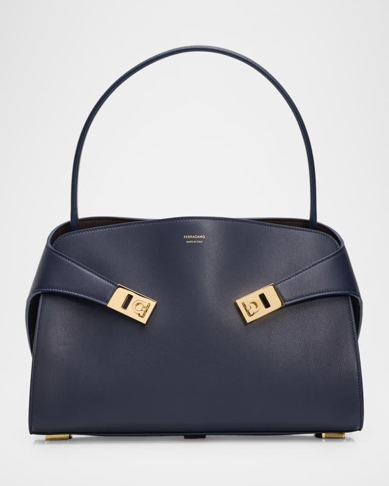 Hug Small Leather Top Handle Bag by FERRAGAMO