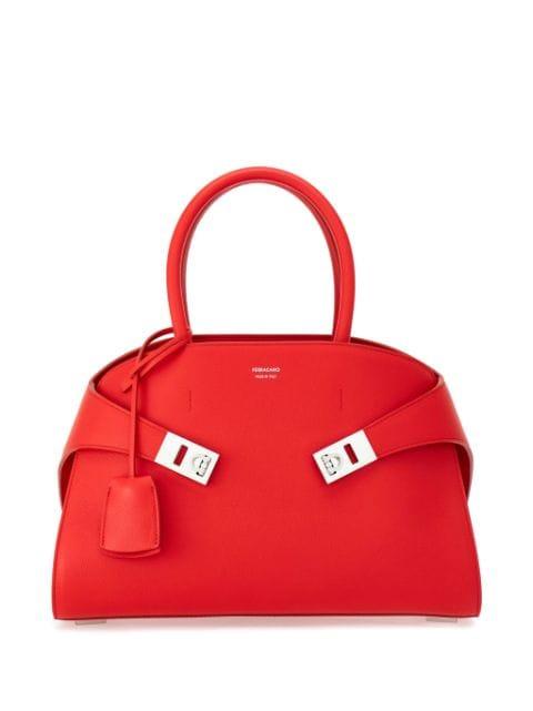 Hug leather tote bag by FERRAGAMO