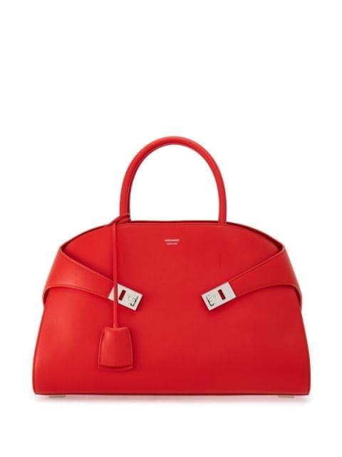 Hug leather tote bag by FERRAGAMO