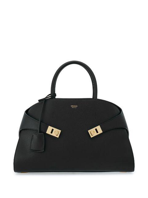 Hug leather tote bag by FERRAGAMO