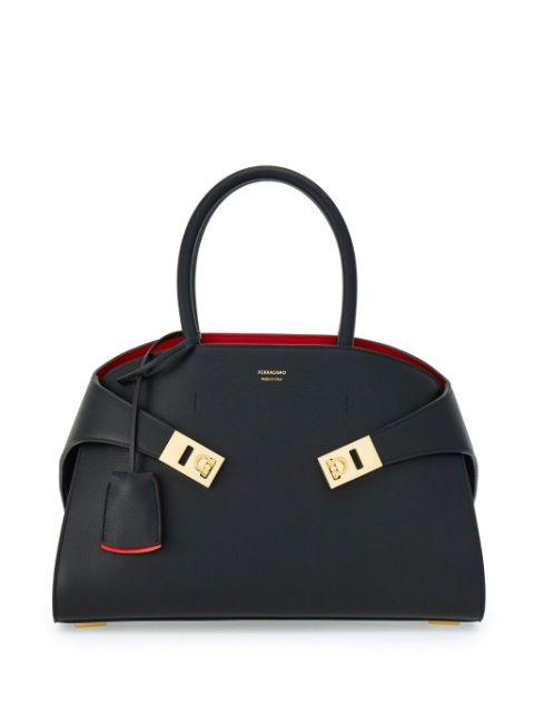 Hug leather tote bag by FERRAGAMO