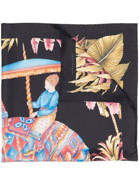 India-print silk scarf by FERRAGAMO