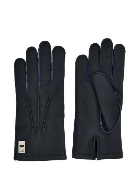 Lined top-stitching gloves by FERRAGAMO