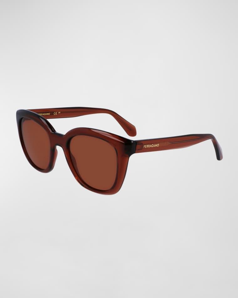 Logo Plastic Cat-Eye Sunglasses by FERRAGAMO