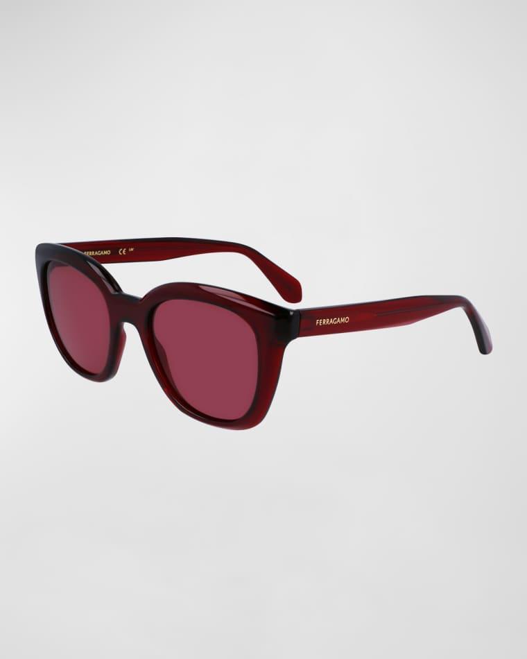 Logo Plastic Cat-Eye Sunglasses by FERRAGAMO