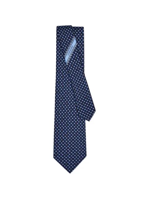 Mail print silk tie by FERRAGAMO