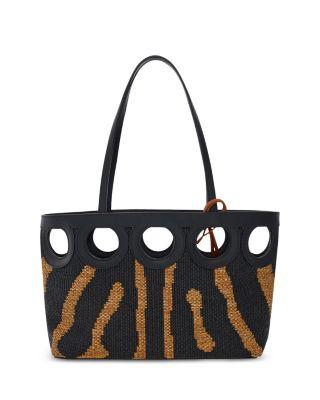 Medium Zebra Print Raffia Tote Bag by FERRAGAMO
