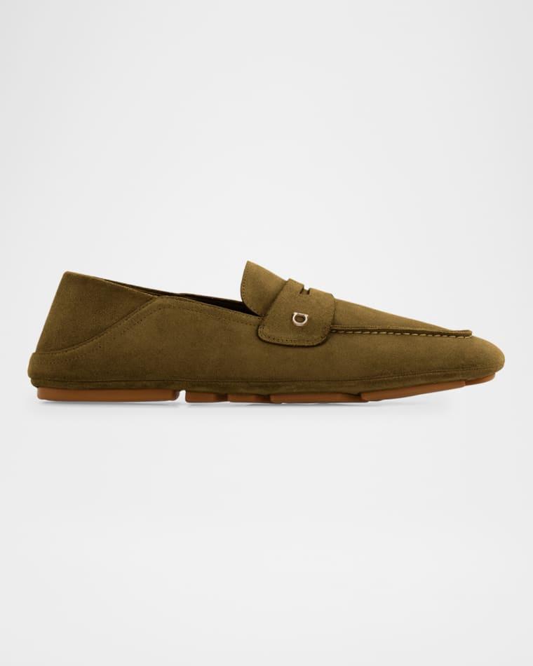 Men's Billion Folding Suede Loafers by FERRAGAMO