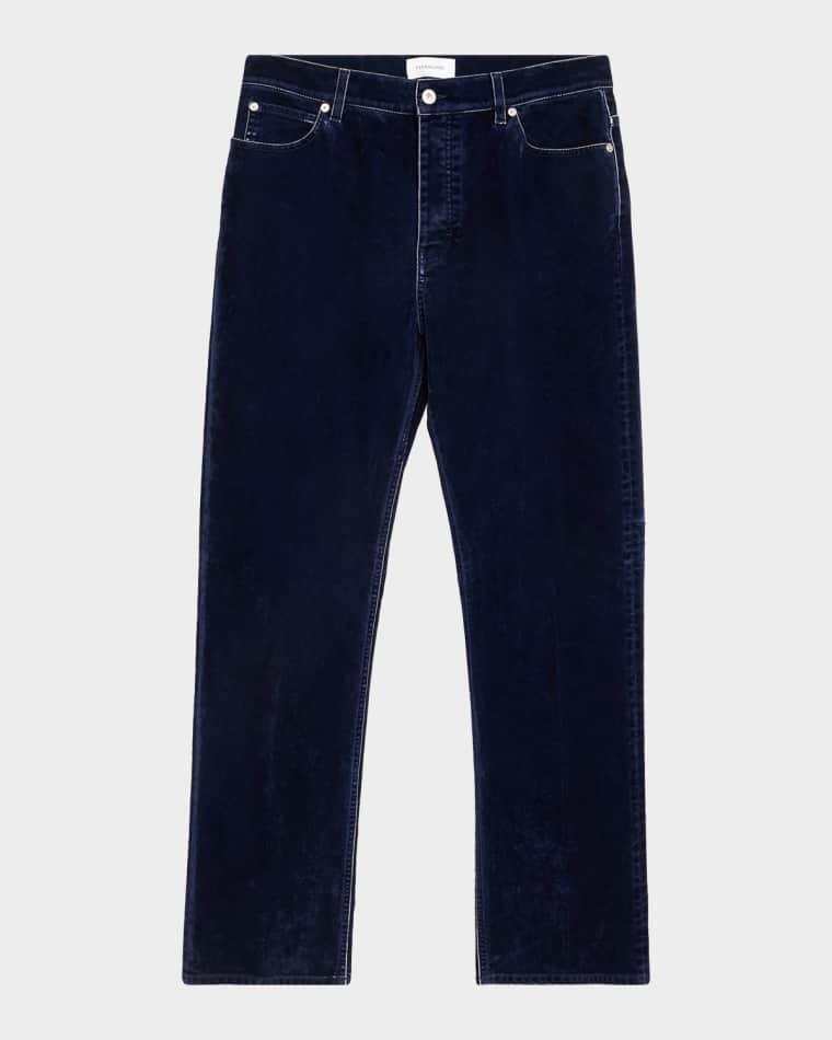 Men's Bleached-Effect Straight Leg Five-Pocket Pants by FERRAGAMO