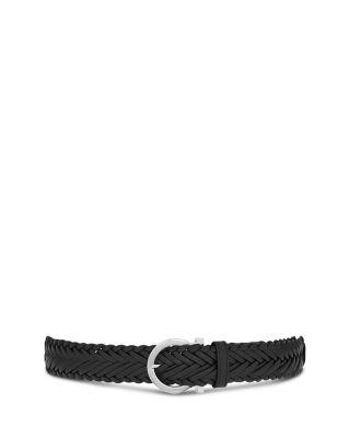 Men's Braided Leather Belt by FERRAGAMO
