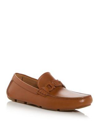Men's Byte Leather Gancini Drivers by FERRAGAMO