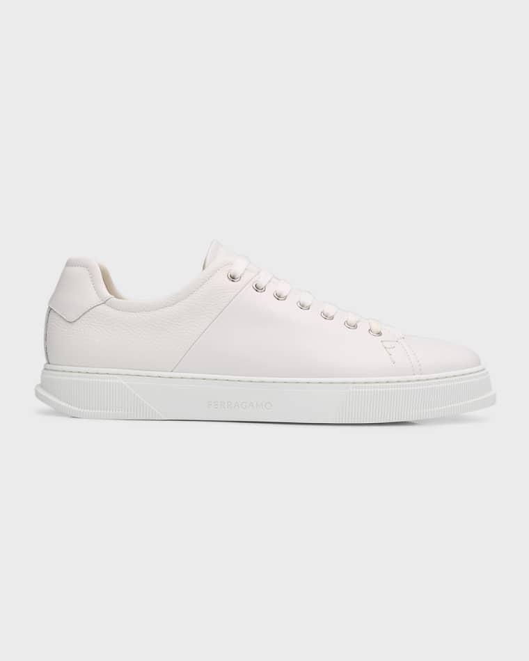 Men's Clayton Mixed Leather Low-Top Sneakers by FERRAGAMO