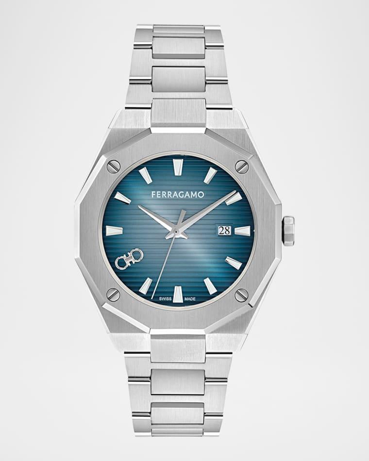 Men's Ferragamo Edge Stainless Steel Bracelet Watch by FERRAGAMO