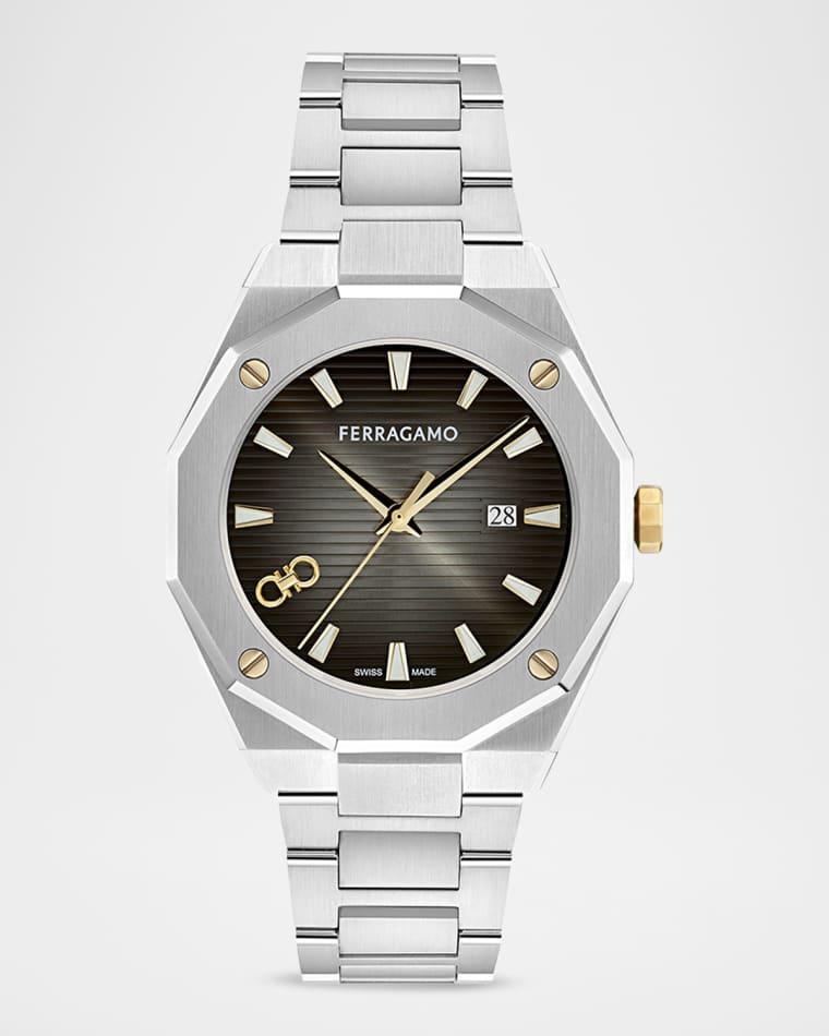 Men's Ferragamo Edge Stainless Steel Bracelet Watch by FERRAGAMO