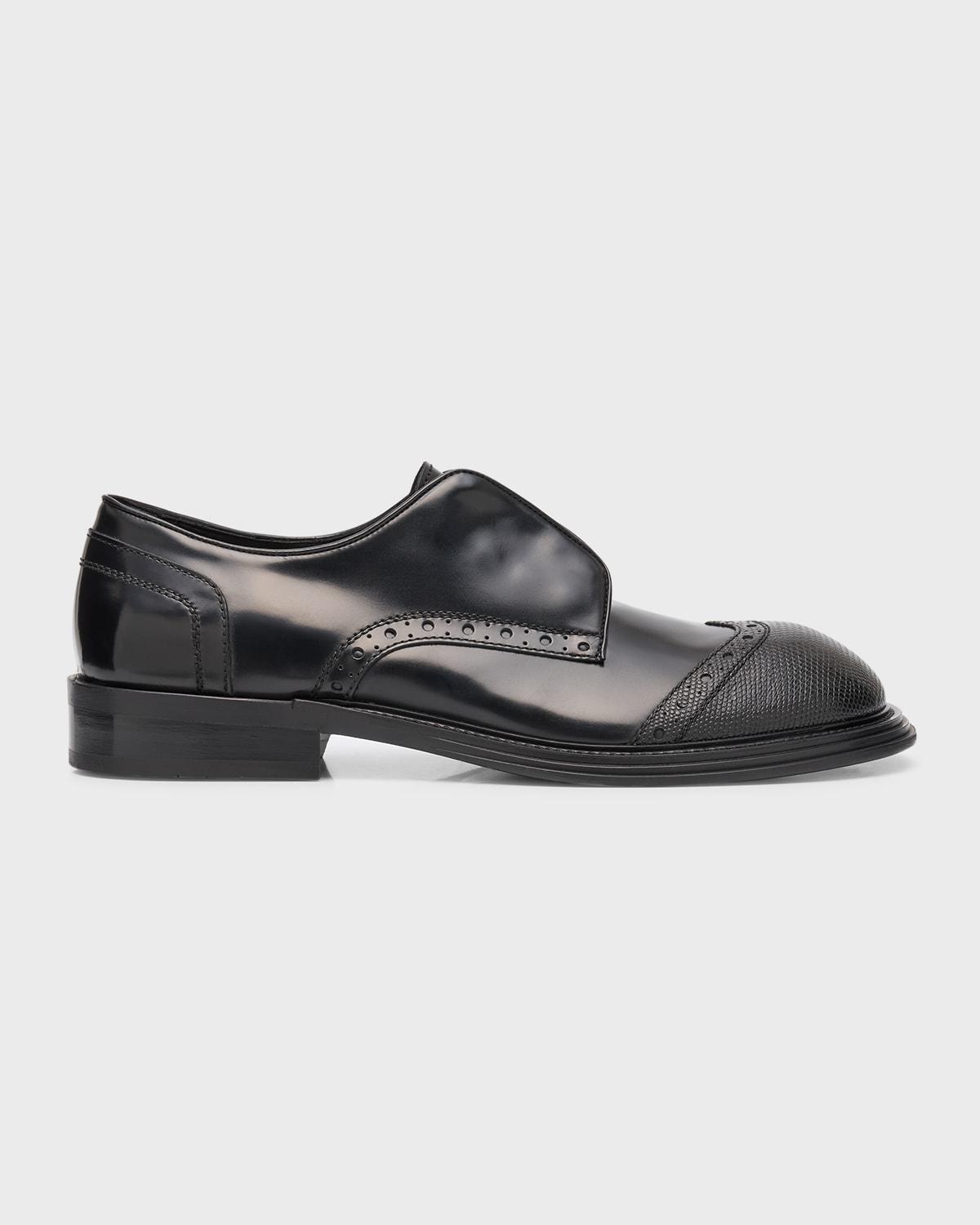 Men's Festo Leather Wing-Tip Oxford Loafers by FERRAGAMO Men's Festo Leather Wing-Tip Oxford Loafers by FERRAGAMO