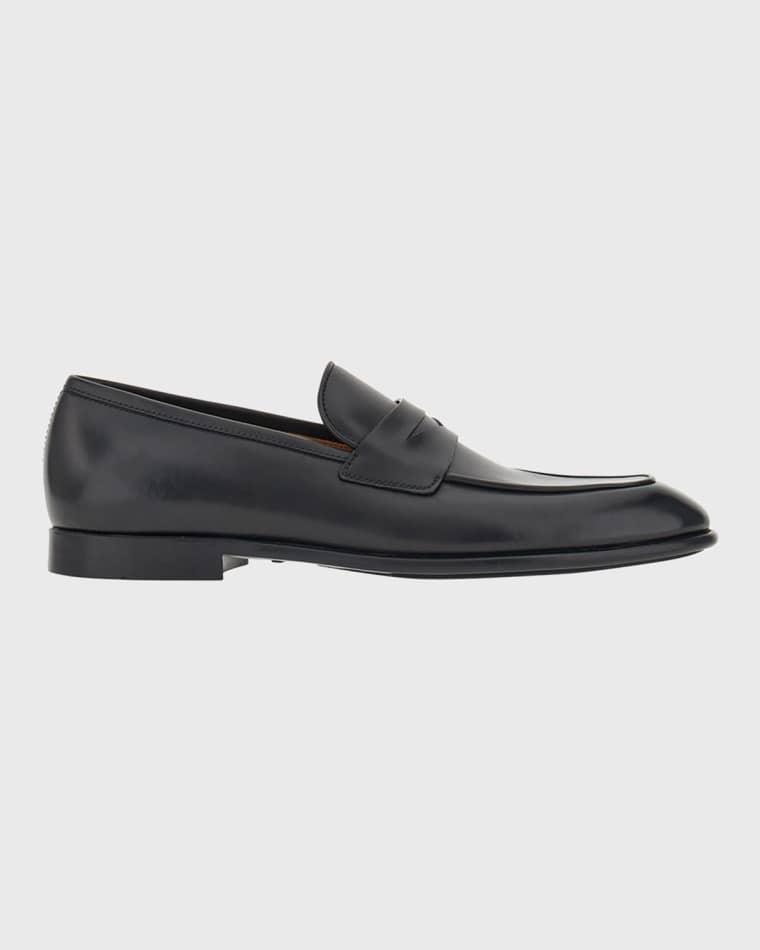 Men's Funes Leather Penny Loafers by FERRAGAMO