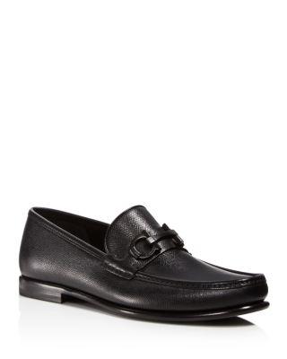 Men's Gancini Crown Bit Leather Loafers by FERRAGAMO