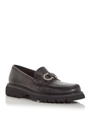 Men's Gancini Leather Loafers by FERRAGAMO
