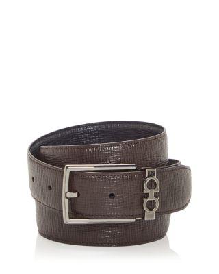 Men's Gancini Reversible Leather Belt by FERRAGAMO