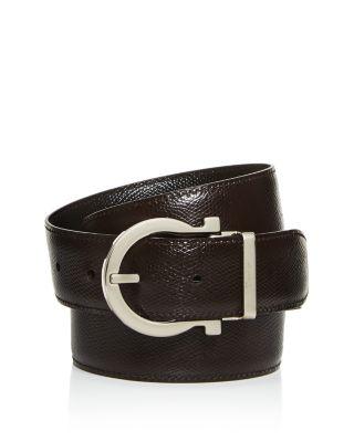 Men's Gancini Reversible Leather Belt by FERRAGAMO