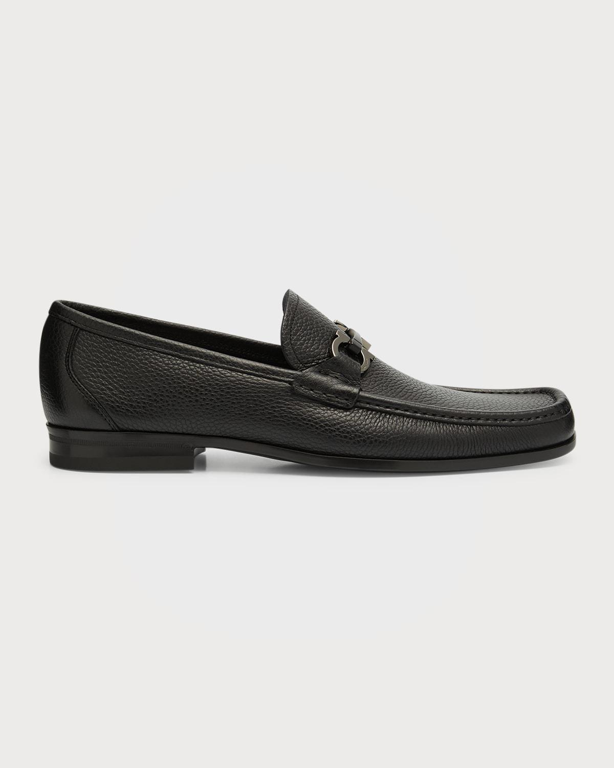 Men's Grandioso Grained Calfskin Gancini Loafer by FERRAGAMO